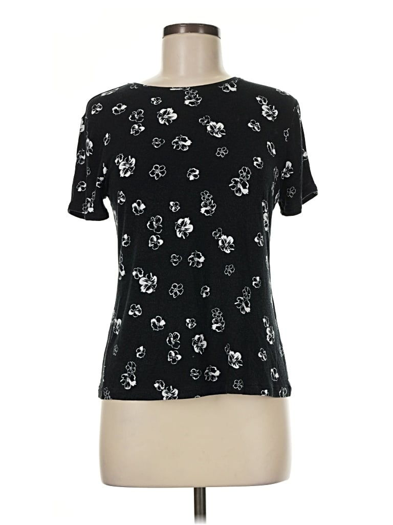Pre-owned Nine West Short Sleeve T-shirt In Black