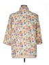 Unbranded 100% Polyester Floral Yellow 3/4 Sleeve Blouse Size XL (estimated) - photo 2