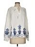 Primark 100% Cotton Ivory 3/4 Sleeve Blouse Size 4 - photo 1