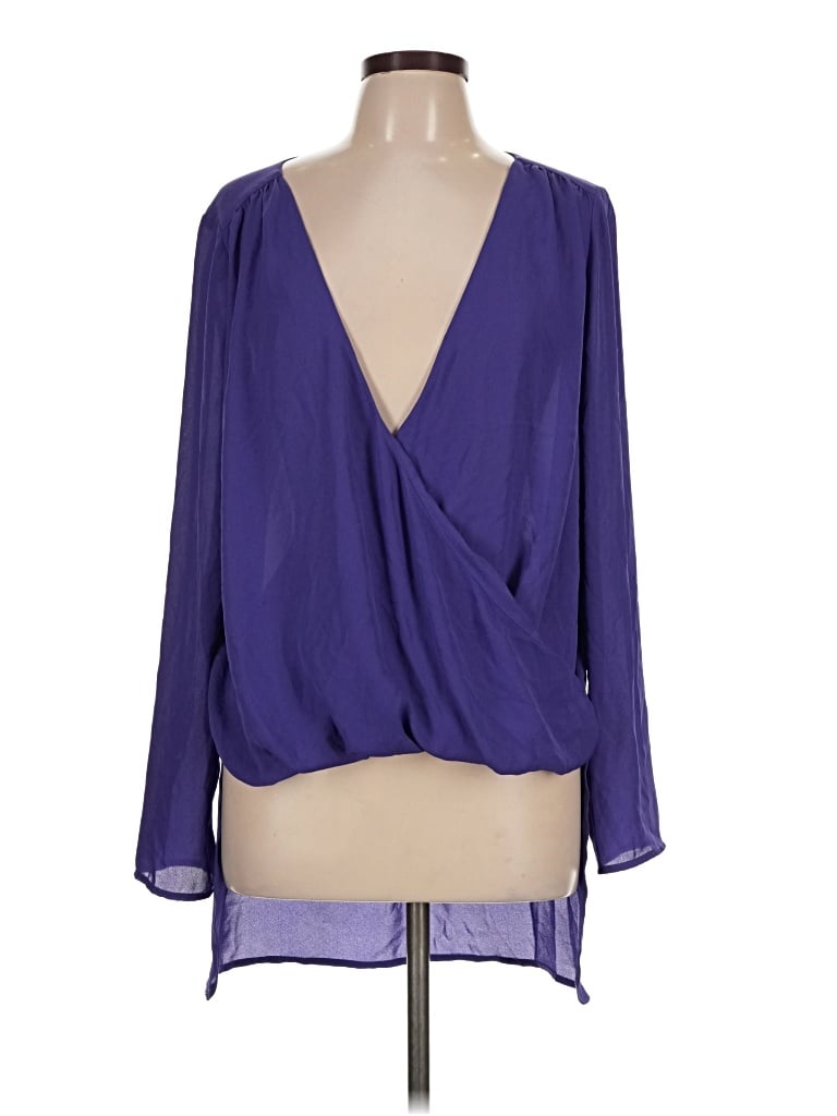 Pre-owned Gianni Bini 3/4 Sleeve Blouse In Purple
