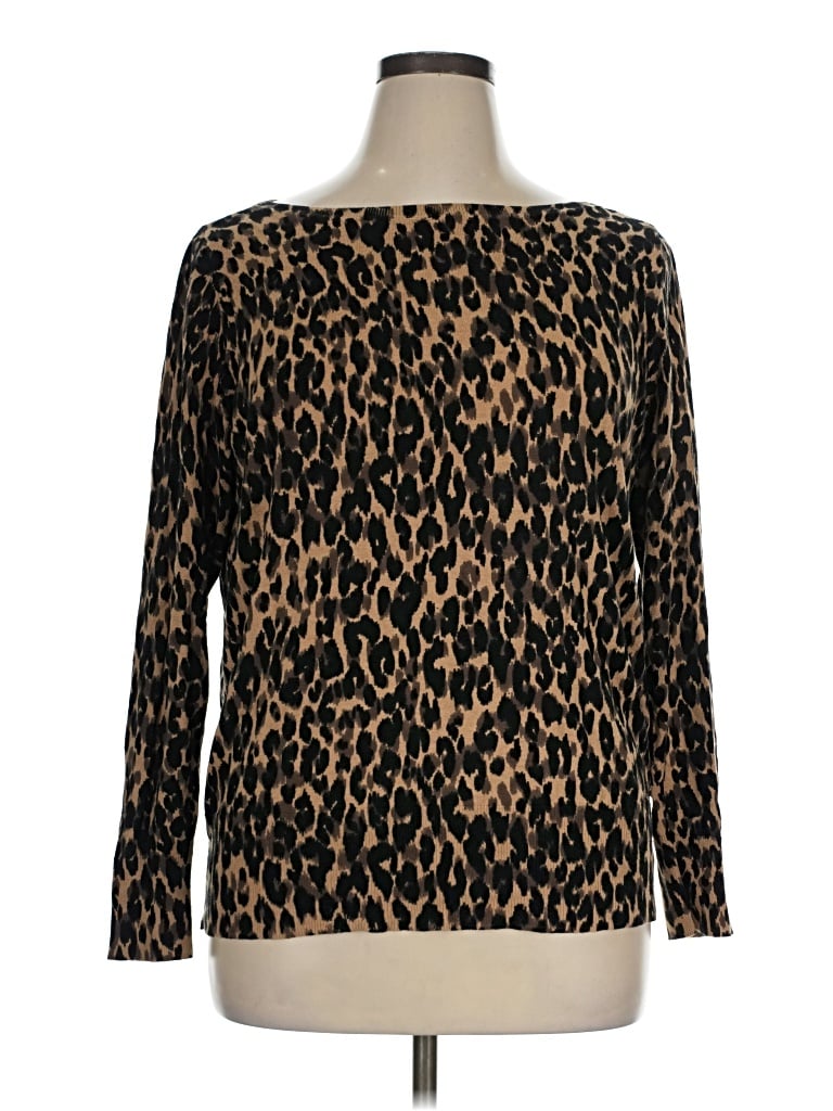 Pre-owned Halogen Pullover Sweater In Brown