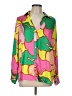 Zara Color Block Green Long Sleeve Blouse Size L - photo 1