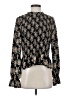THML 100% Polyester Floral Black Long Sleeve Blouse Size S - photo 1