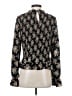 THML 100% Polyester Floral Black Long Sleeve Blouse Size S - photo 2