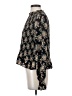 THML 100% Polyester Floral Black Long Sleeve Blouse Size S - photo 5