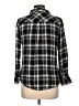 Olive and Oak 100% Rayon Plaid Black 3/4 Sleeve Button-Down Shirt Size L - photo 2