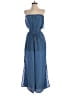 True Destinations 100% Polyester Solid Blue Jumpsuit Size XS - photo 1
