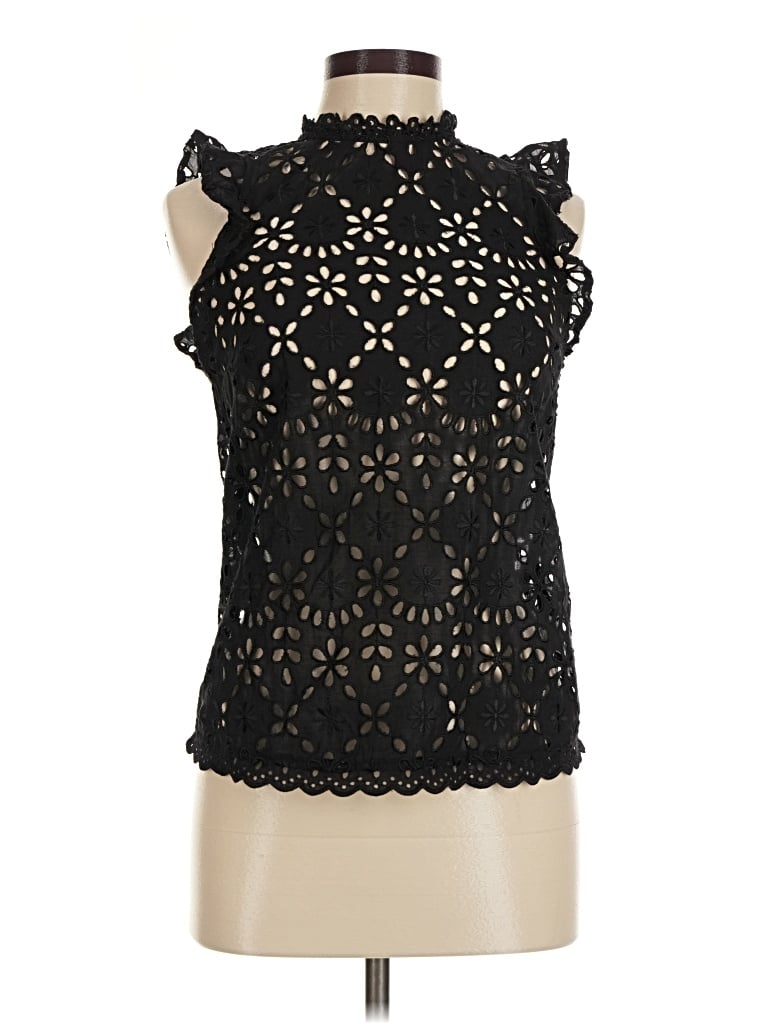 Pre-owned Jcrew Sleeveless Blouse In Black
