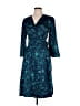 prologue 100% Polyester Paisley Teal Cocktail Dress Size M - photo 1