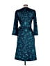 prologue 100% Polyester Paisley Teal Cocktail Dress Size M - photo 2