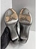 Chanel 100% Leather Gray Silver Leather Camellia Pumps  Size EU 37 - photo 6