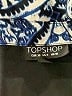 Topshop 100% Polyester Paisley Blue Long Sleeve Blouse Size 6 - photo 7