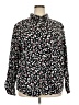 Chaps Floral Black Long Sleeve Blouse Size 2X - photo 1