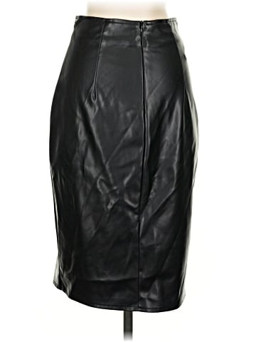 Kate Kasin Faux Leather Skirt (view 2)