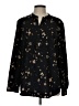 Hilary Radley 100% Polyester Floral Black Long Sleeve Blouse Size L - photo 1