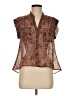 Delia's 100% Polyester Brown Short Sleeve Blouse Size M - photo 1