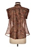 Delia's 100% Polyester Brown Short Sleeve Blouse Size M - photo 2