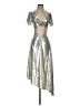 WeWoreWhat Metallic Silver Cocktail Dress Size S - photo 1