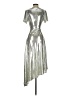 WeWoreWhat Metallic Silver Cocktail Dress Size S - photo 2