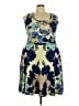 Lularoe Print Blue Cocktail Dress Size 22 - 24 - photo 1