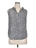Talbots 100% Viscose Tweed Gray Sleeveless Button-Down Shirt Size 1X - photo 1