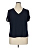Lily White 100% Polyester Blue Short Sleeve T-Shirt Size XL - photo 1