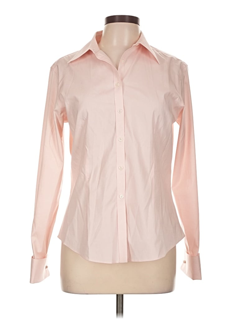 Pre-owned Brooks Brothers Long Sleeve Blouse In Pink