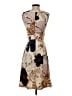Ann Taylor 100% Polyester Print Tan Cocktail Dress Size 0 - photo 2