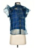 Current Air 100% Polyester Blue Sleeveless Blouse Size XS - photo 1
