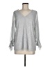 CeCe Silver Long Sleeve Blouse Size M - photo 1