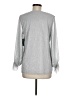 CeCe Silver Long Sleeve Blouse Size M - photo 2