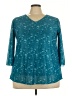 Bebonnie Teal 3/4 Sleeve Blouse Size 3X - photo 1