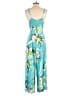 Boston Proper 100% Rayon Tropical Teal Jumpsuit Size 4 - photo 2