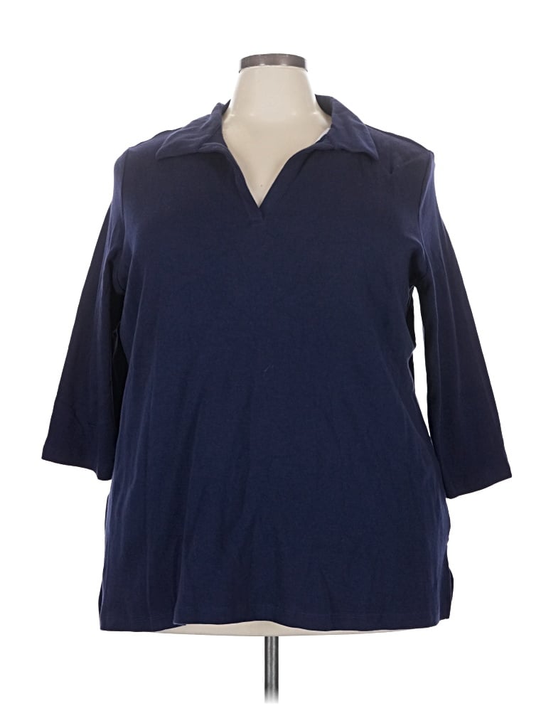 Pre-owned Kim Rogers 3/4 Sleeve T-shirt In Blue