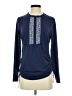 Lands' End Blue Long Sleeve Blouse Size S - photo 1