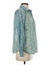 J.Jill 100% Cotton Paisley Teal Long Sleeve Button-Down Shirt Size XS - photo 4