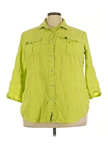 Woman Within 3/4 Sleeve Button-Down Shirt (view 1)