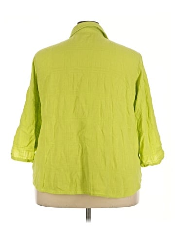 Woman Within 3/4 Sleeve Button-Down Shirt (view 2)