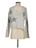 Hippie Rose Stars Silver Pullover Sweater Size S - photo 1