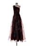 Theia 100% Polyester Black Red Cocktail Dress Size 4 - photo 1