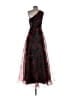 Theia 100% Polyester Black Red Cocktail Dress Size 4 - photo 2