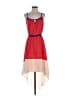 Willow & Clay 100% Polyester Color Block Red Casual Dress Size M - photo 1