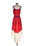 Willow & Clay 100% Polyester Color Block Red Casual Dress Size M - photo 2