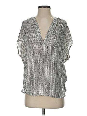 Vince. Short Sleeve Silk Top (view 1)