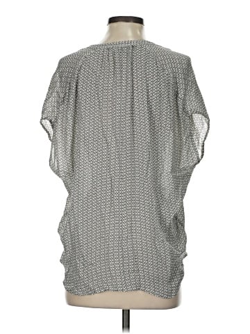 Vince. Short Sleeve Silk Top (view 2)