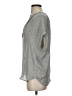 Vince. 100% Silk Houndstooth Silver Gray Short Sleeve Silk Top Size S - photo 5
