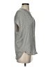 Vince. 100% Silk Houndstooth Silver Gray Short Sleeve Silk Top Size S - photo 4