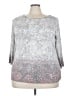 Ruby Rd. Silver 3/4 Sleeve T-Shirt Size 3X - photo 1
