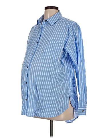 Motherhood Long Sleeve Button-Down Shirt (view 1)
