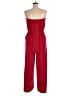 No Boundaries 100% Polyester Solid Red Jumpsuit Size L - photo 2